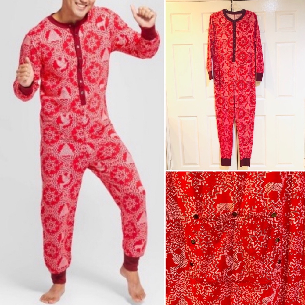 NEW-Hearth & Hand-Union Suit -Snap Drop Flap-Sz M